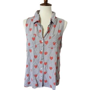 Wyatt Collection Sleeveless Heart Blouse